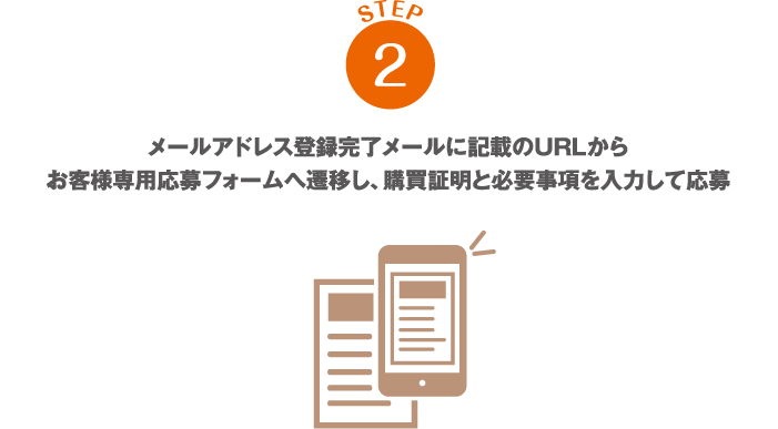 STEP1 アドレス登録フォームにメールアドレスを入力